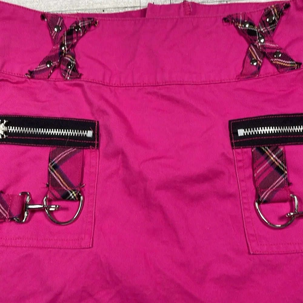 Tripp NYC Hot Pink And Black Skirt GOTH STEAMPUNK - Picture 2 of 6